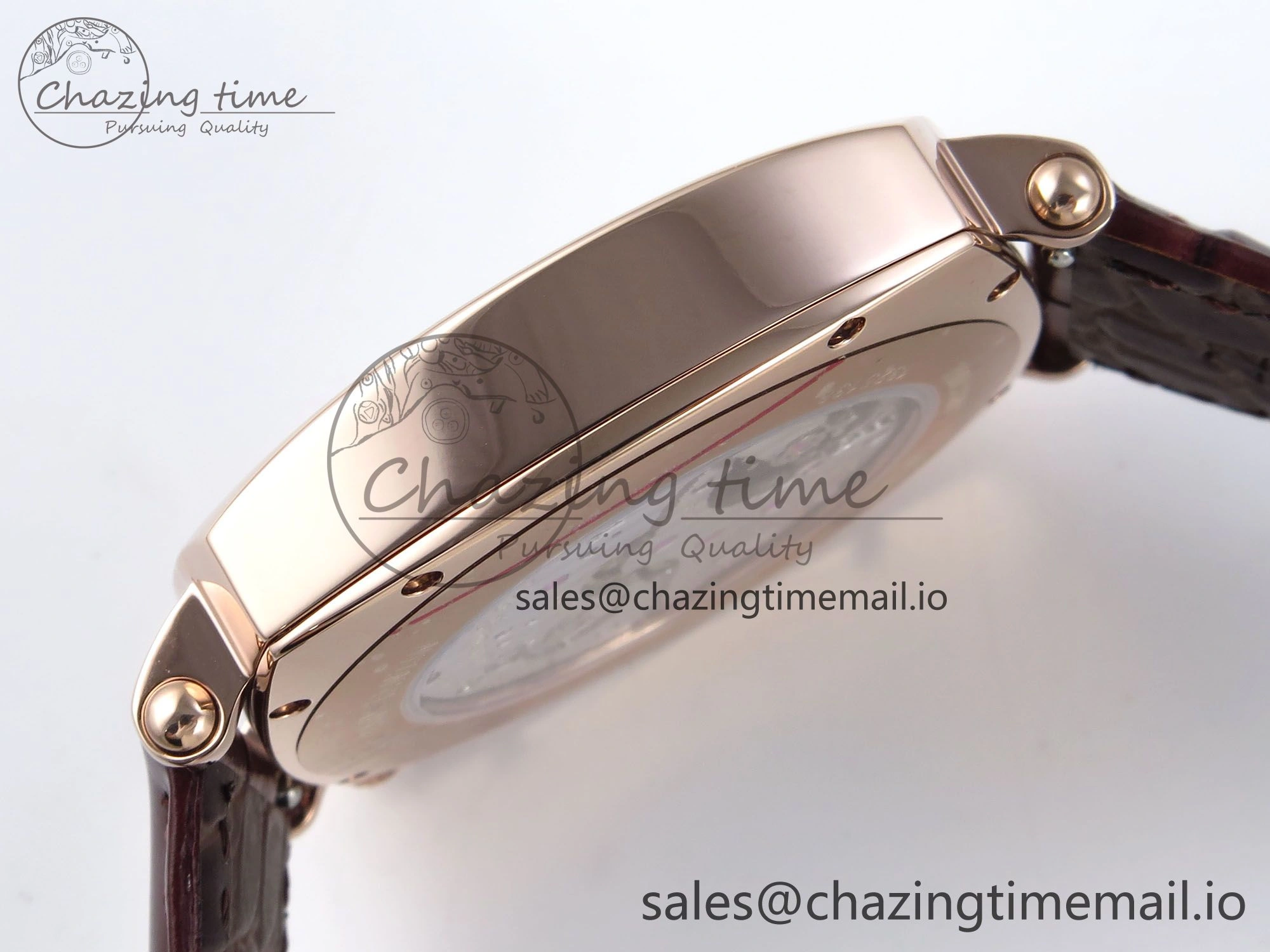 Historiques 82035 000R-9359 40mm RG AIF Best Edition White RG Dial on Brown Leather Strap A4400