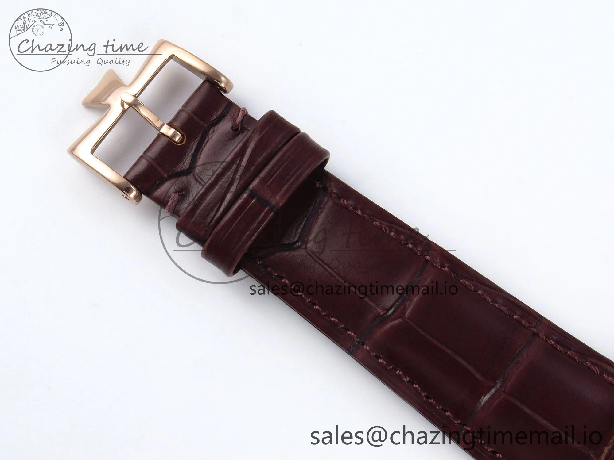 Historiques 82035 000R-9359 40mm RG AIF Best Edition White RG Dial on Brown Leather Strap A4400