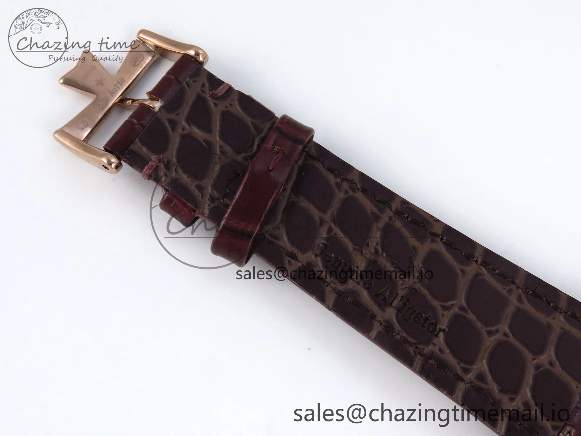 Historiques 82035 000R-9359 40mm RG AIF Best Edition White RG Dial on Brown Leather Strap A4400