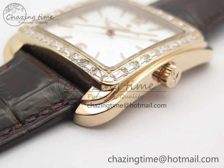Historiques 86300 RG GSF 1:1 Best Edition White Dial Diam Bezel On Leather Strap MIYOTA9015