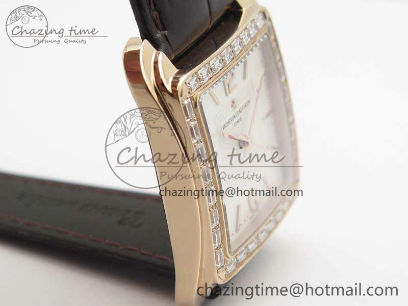 Historiques 86300 RG GSF 1:1 Best Edition White Dial Diam Bezel On Leather Strap MIYOTA9015