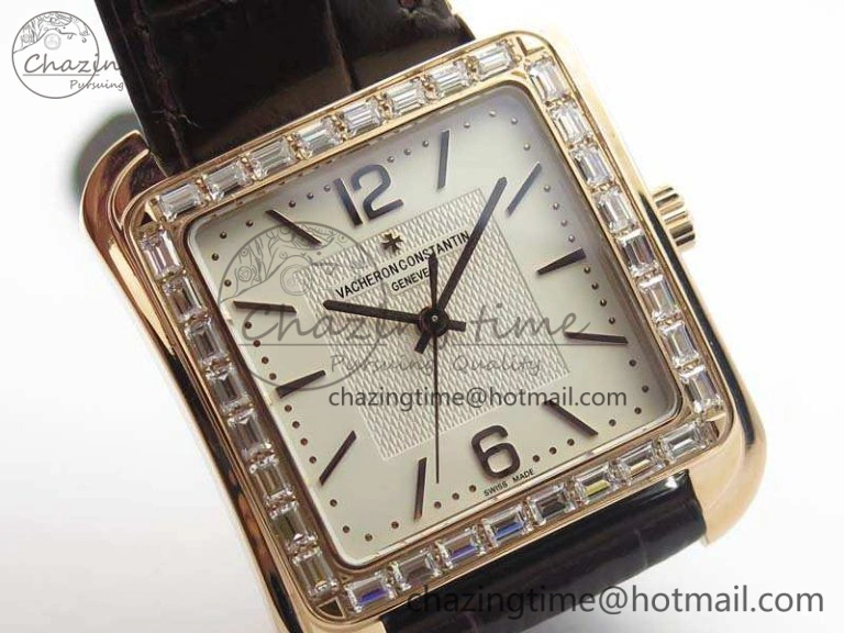 Historiques 86300 RG GSF 1:1 Best Edition White Dial Diam Bezel On Leather Strap MIYOTA9015