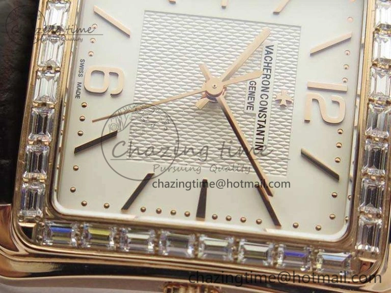 Historiques 86300 RG GSF 1:1 Best Edition White Dial Diam Bezel On Leather Strap MIYOTA9015
