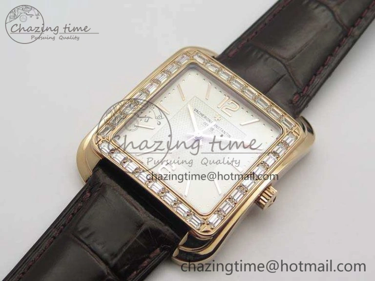 Historiques 86300 RG GSF 1:1 Best Edition White Dial Diam Bezel On Leather Strap MIYOTA9015
