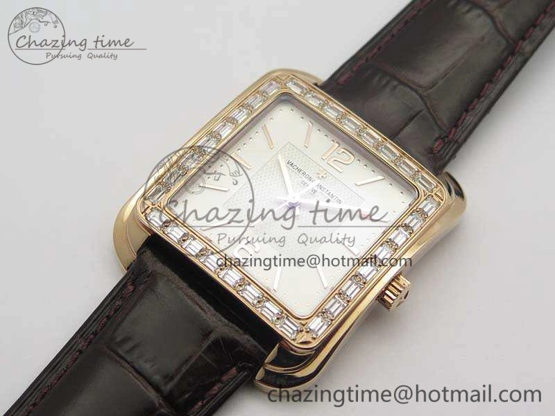 Historiques 86300 RG GSF 1:1 Best Edition White Dial Diam Bezel On Leather Strap MIYOTA9015