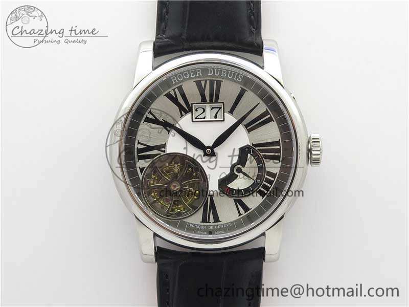 Hommage Flying Tourbillon RDDBHO0568 SS White Dial on Black Leather Strap