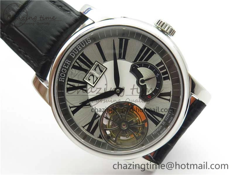 Hommage Flying Tourbillon RDDBHO0568 SS White Dial on Black Leather Strap