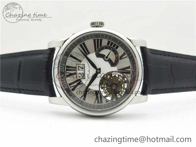 Hommage Flying Tourbillon RDDBHO0568 SS White Dial on Black Leather Strap