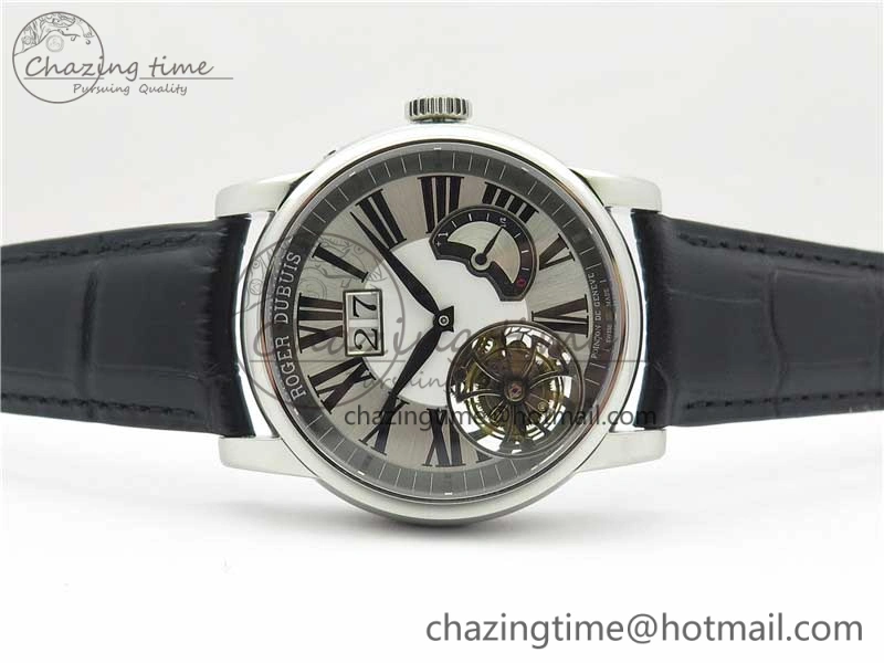 Hommage Flying Tourbillon RDDBHO0568 SS White Dial on Black Leather Strap