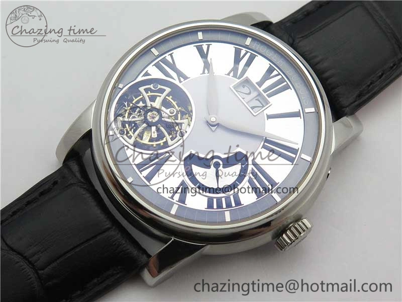 Hommage Flying Tourbillon RDDBHO0568 SS White Dial on Black Leather Strap