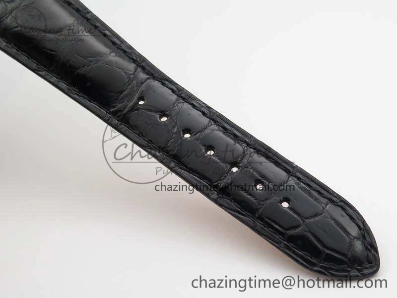 Hommage Rddbho0562 SS JBF Sliver Dial On Black Croco Leather Strap Double Tourbillion