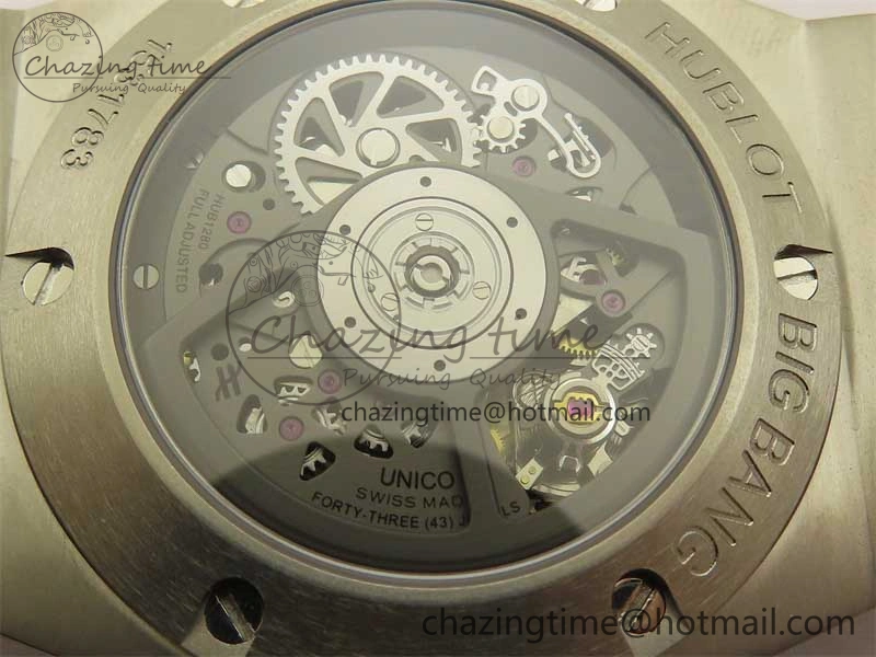 Hublot Big Bang Unico Titanium Ceramic ZF 1:1 Best Edition Skeleton Dial on Black Rubber Strap A1280