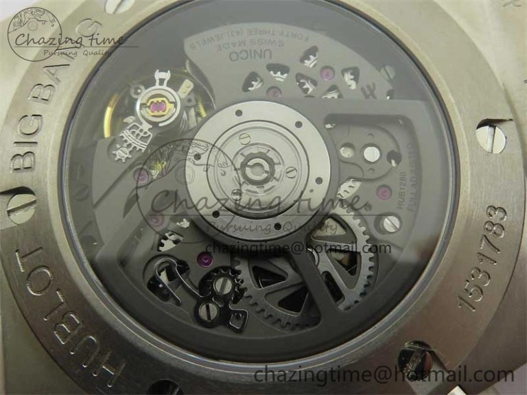 Hublot Big Bang Unico Titanium Ceramic ZF 1:1 Best Edition Skeleton Dial on Black Rubber Strap A1280