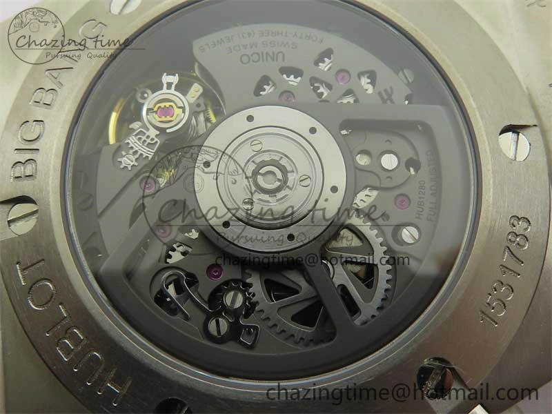Hublot Big Bang Unico Titanium Ceramic ZF 1:1 Best Edition Skeleton Dial on Black Rubber Strap A1280