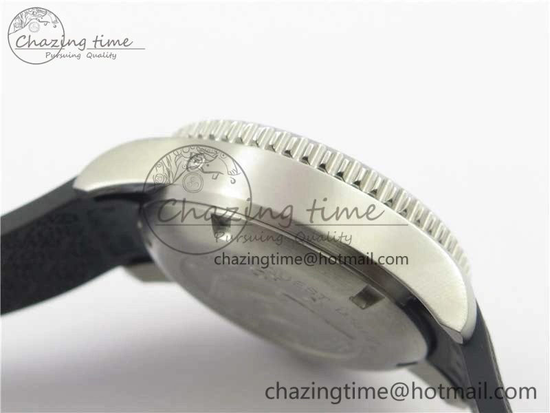 HydroConquest Chrono SS Black Ceramic Bezel OXF Best Edition Black Dial on Black Rubber Strap A7750