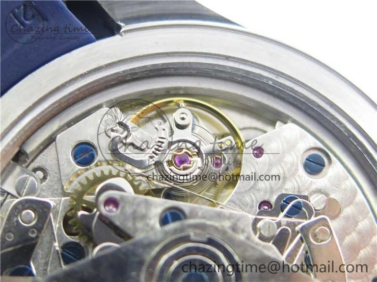 HydroConquest Chrono SS Blue Ceramic Bezel OXF Best Edition Blue Dial on Blue Rubber Strap A7750