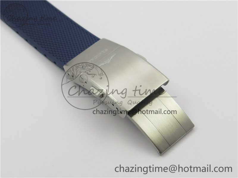 HydroConquest Chrono SS Blue Ceramic Bezel OXF Best Edition Blue Dial on Blue Rubber Strap A7750