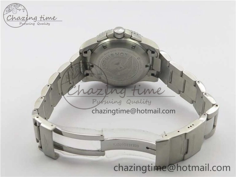 HydroConquest Chrono SS Blue Ceramic Bezel OXF Best Edition Blue Dial on SS Bracelet A7750