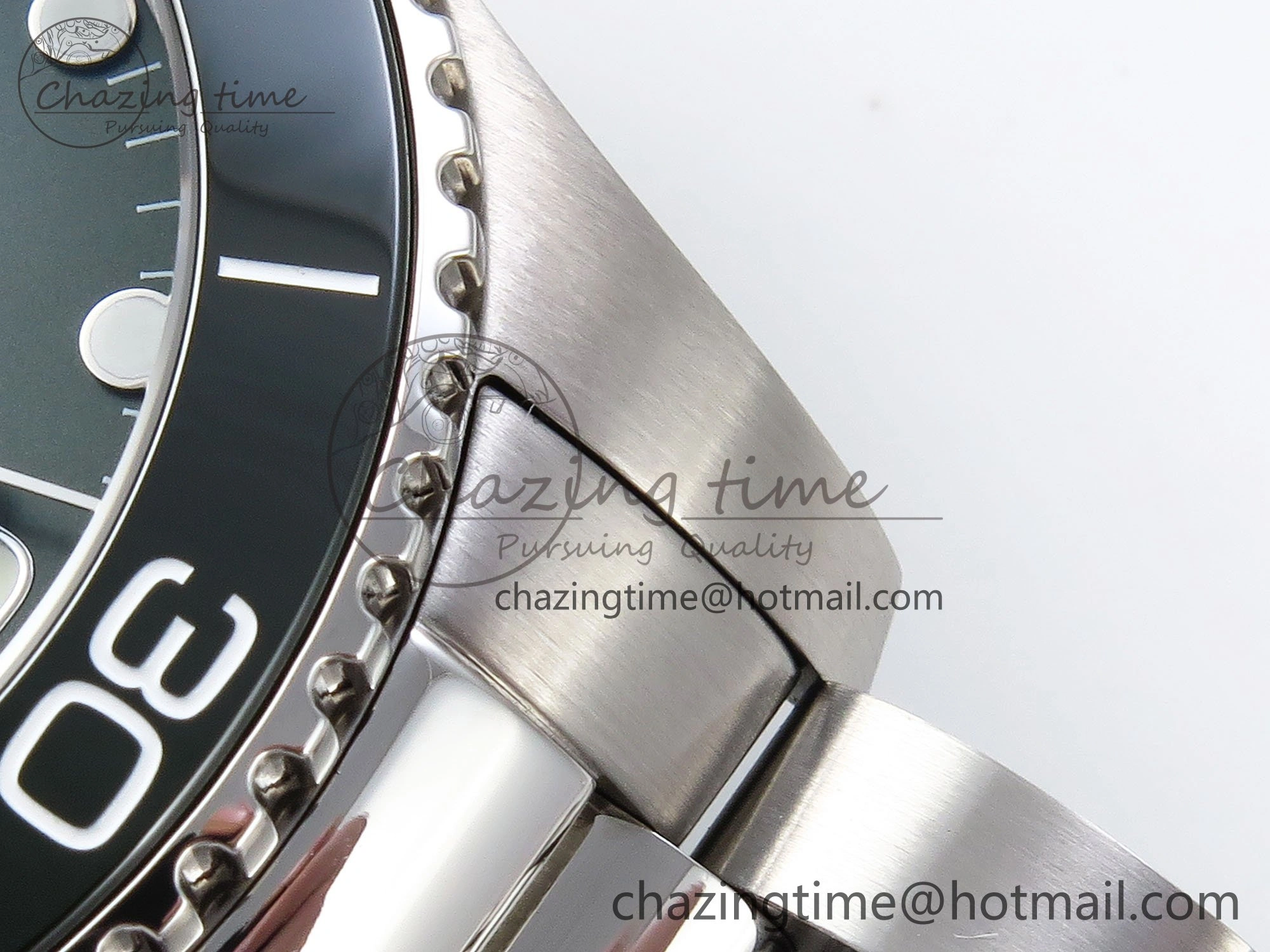 Hydroconquest 43mm SS Green Ceramic Bezel XF 1:1 Best Edition Green Dial on SS Bracelet L888