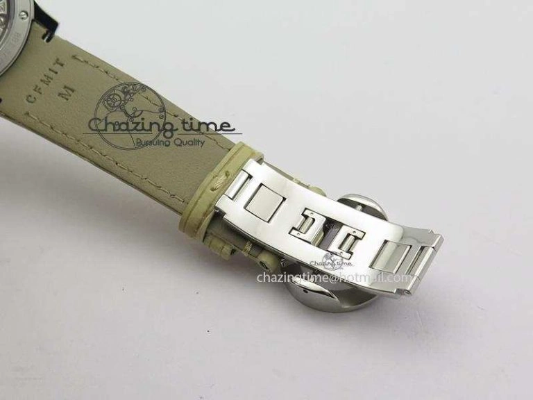 I Giardini Di Bulgari Tourbillon Full Paved Diamonds SS Diamonds Dial On Beige Leather Strap