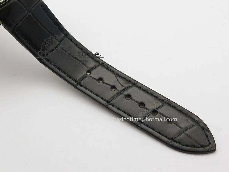 I Giardini Di Bulgari Tourbillon Full Paved Diamonds SS Diamonds Dial On Black Leather Strap
