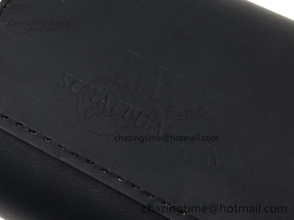 IWC BLACK LEATHER TRAVEL BOX