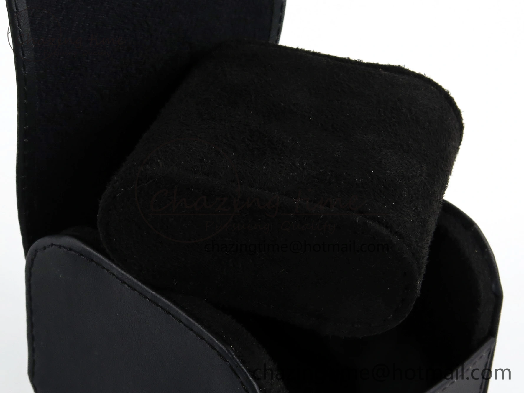 IWC BLACK LEATHER TRAVEL BOX