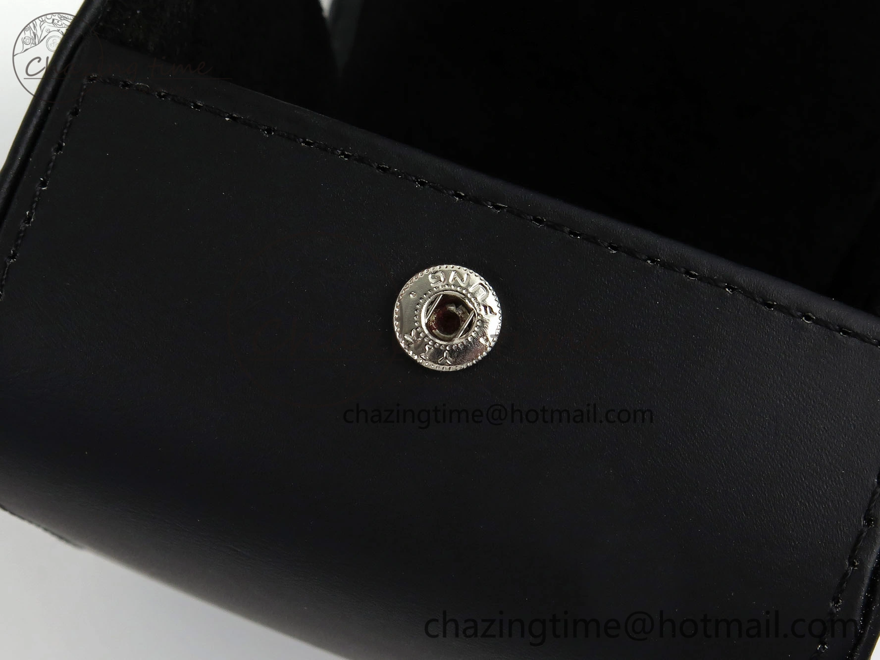 IWC BLACK LEATHER TRAVEL BOX