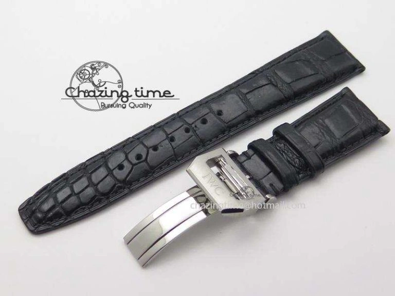 IWC Real Croc Strap With Deployant Buckle