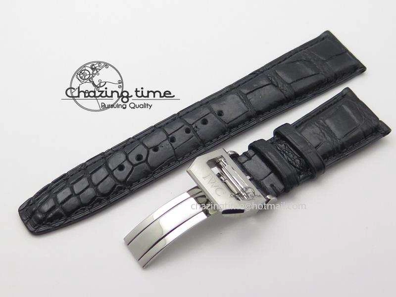 IWC Real Croc Strap With Deployant Buckle