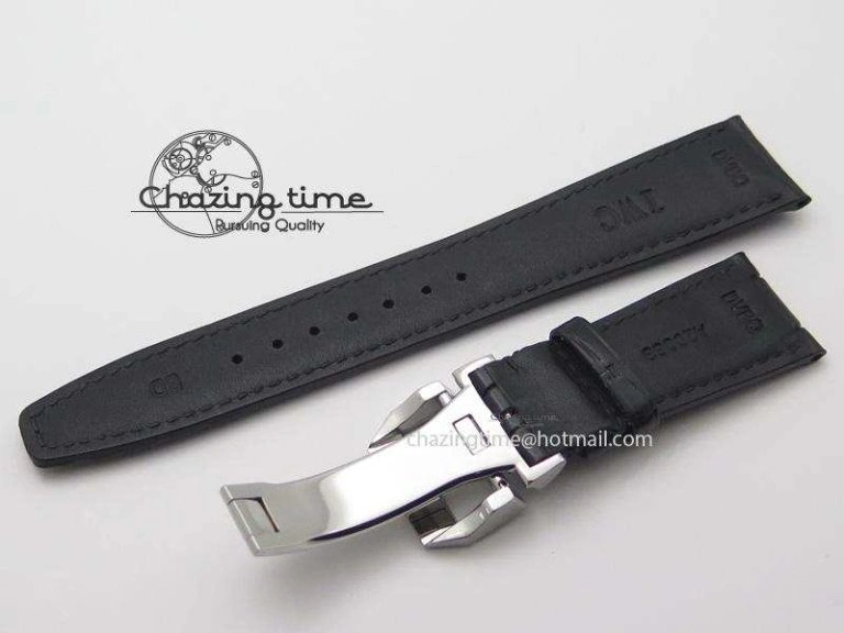IWC Real Croc Strap With Deployant Buckle