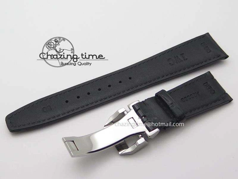IWC Real Croc Strap With Deployant Buckle