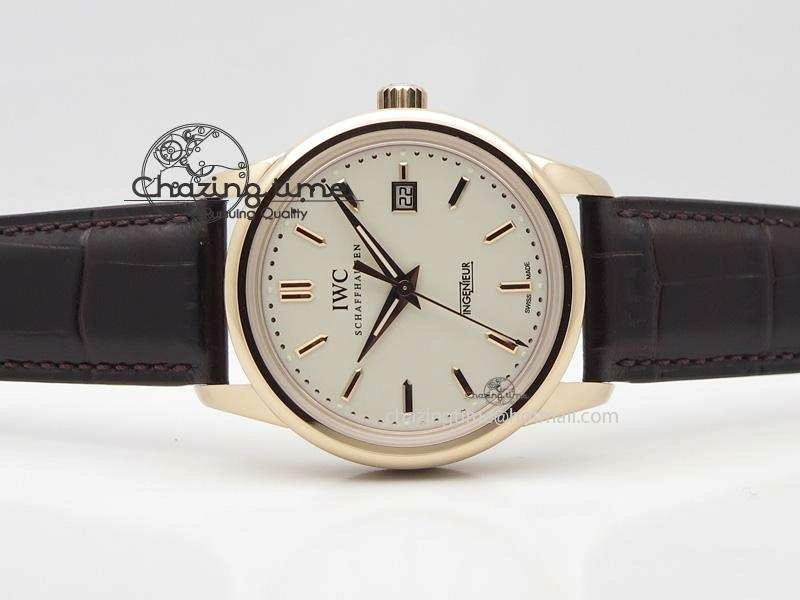 Ingenieur St.Laureus MKF 1:1 V2 Best Edition RG White Dial On Brown Leather Strap A80111