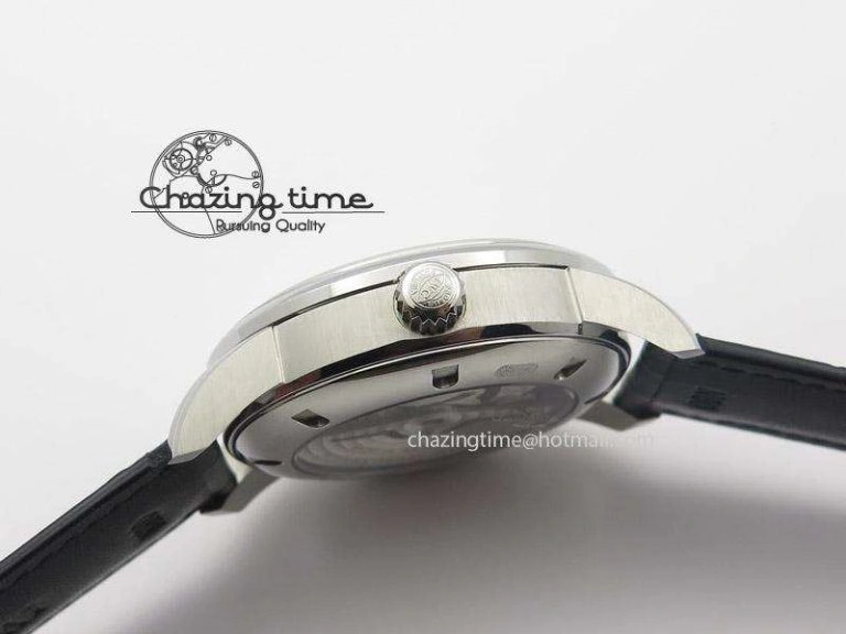 Ingeniuer St.Laurens SS Black Dial MK 1:1 Best Edition On Black Leather Strap  A80111