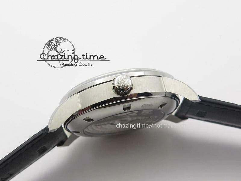 Ingeniuer St.Laurens SS Black Dial MK 1:1 Best Edition On Black Leather Strap  A80111