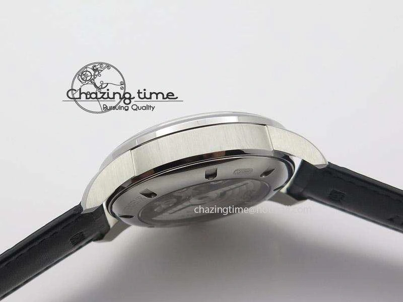 Ingeniuer St.Laurens SS Black Dial MK 1:1 Best Edition On Black Leather Strap  A80111