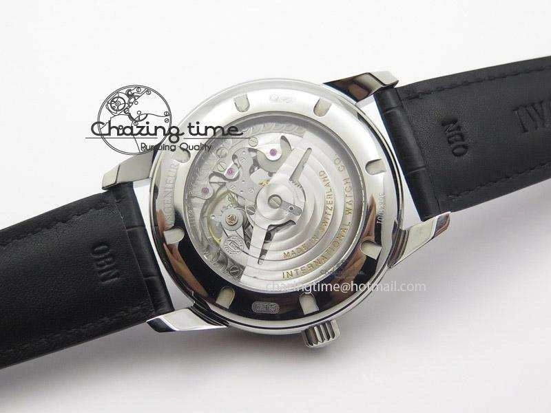 Ingeniuer St.Laurens SS Black Dial MK 1:1 Best Edition On Black Leather Strap  A80111
