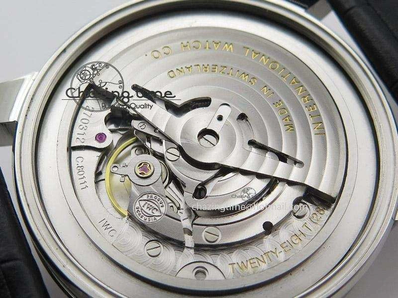 Ingeniuer St.Laurens SS Black Dial MK 1:1 Best Edition On Black Leather Strap  A80111