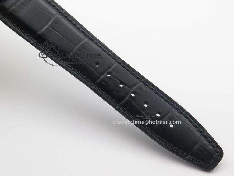 Ingeniuer St.Laurens SS Black Dial MK 1:1 Best Edition On Black Leather Strap  A80111