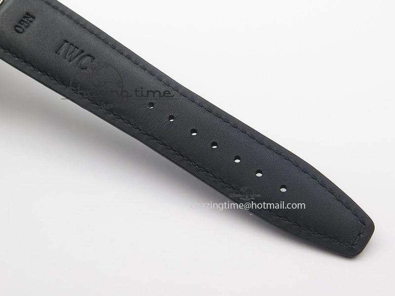 Ingeniuer St.Laurens SS Black Dial MK 1:1 Best Edition On Black Leather Strap  A80111