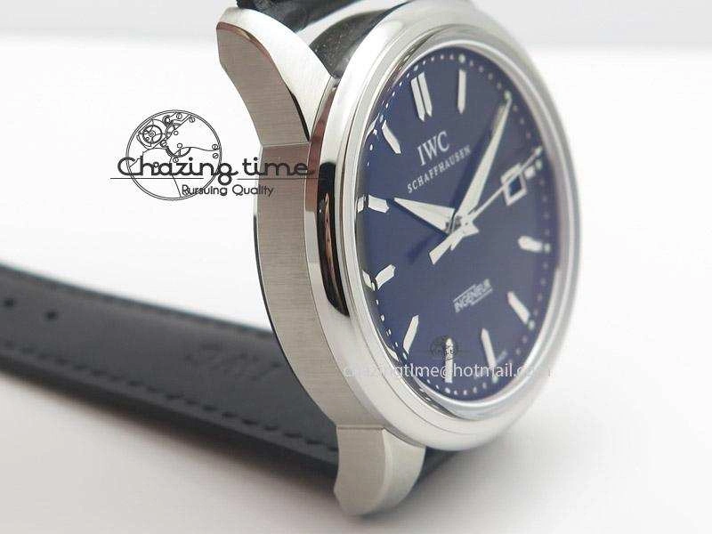 Ingeniuer St.Laurens SS Black Dial MK 1:1 Best Edition On Black Leather Strap  A80111