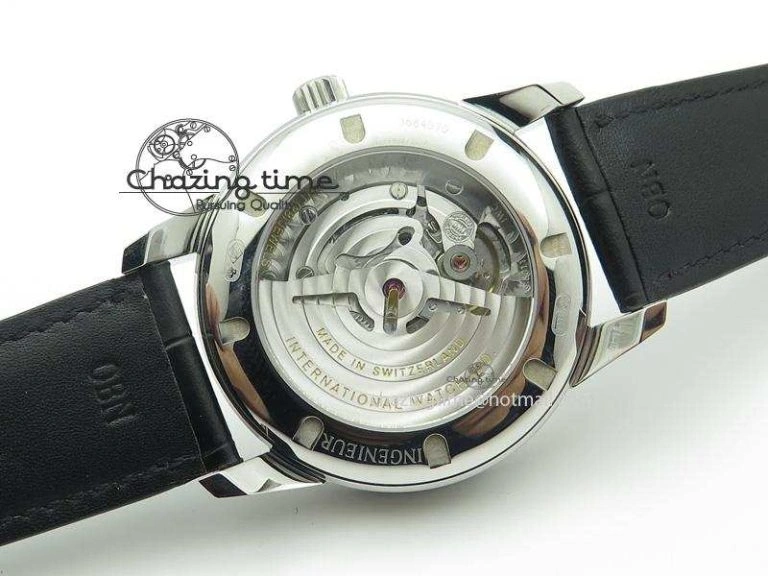 Ingeniuer St.Laurens SS Black Dial MKF 1:1 V2 Best Edition On Black Leather Strap A80111