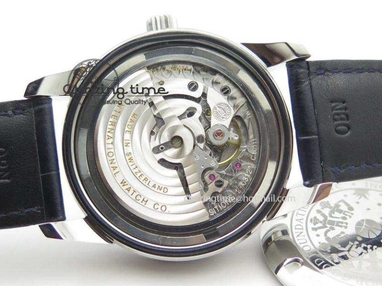 Ingeniuer St.Laurens SS Blue Dial MK 1:1 Best Edition On Black Leather Strap A80111