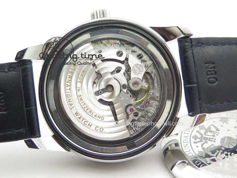 Ingeniuer St.Laurens SS Blue Dial MK 1:1 Best Edition On Black Leather Strap A80111