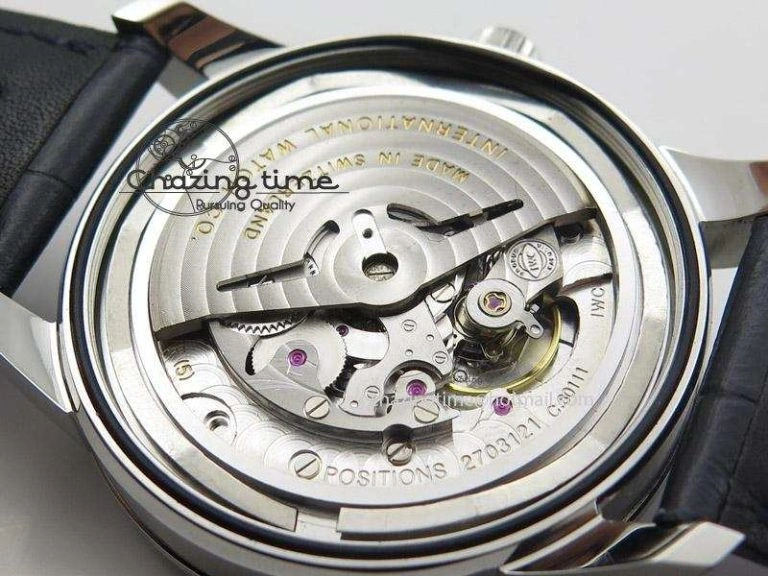 Ingeniuer St.Laurens SS Blue Dial MK 1:1 Best Edition On Black Leather Strap A80111