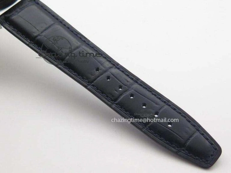Ingeniuer St.Laurens SS Blue Dial MK 1:1 Best Edition On Black Leather Strap A80111