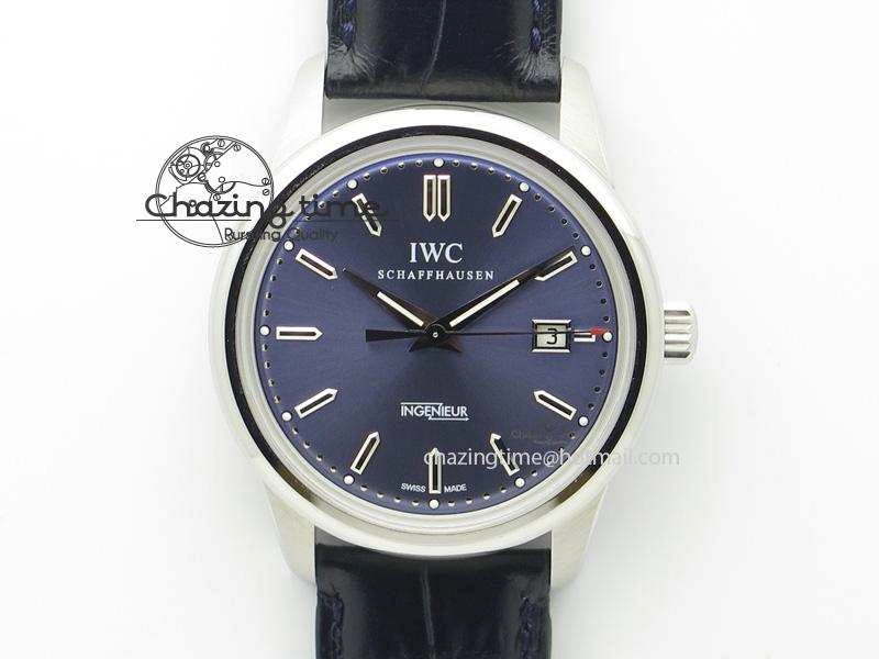 Ingeniuer St.Laurens SS Blue Dial MKF 1:1 V2 Best Edition On Black Leather Strap A80111