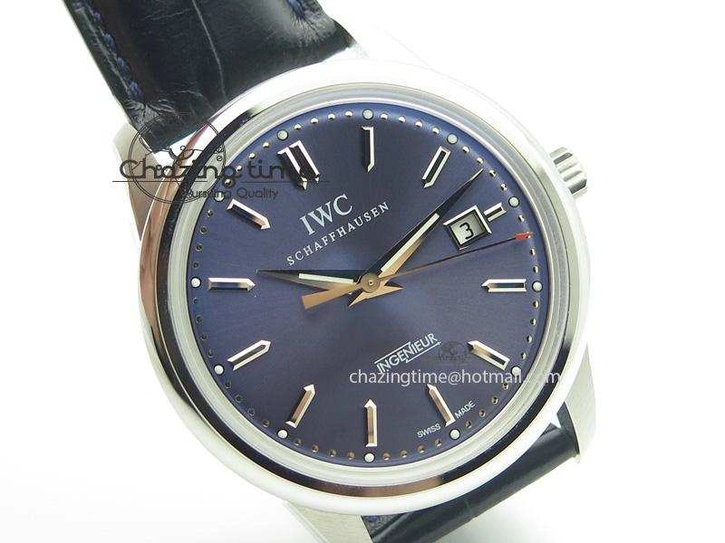 Ingeniuer St.Laurens SS Blue Dial MKF 1:1 V2 Best Edition On Black Leather Strap A80111