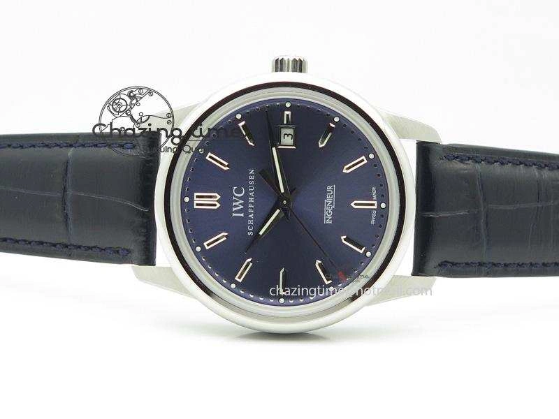 Ingeniuer St.Laurens SS Blue Dial MKF 1:1 V2 Best Edition On Black Leather Strap A80111