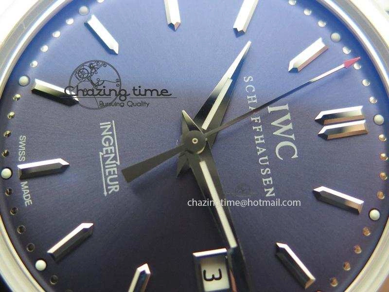 Ingeniuer St.Laurens SS Blue Dial MKF 1:1 V2 Best Edition On Black Leather Strap A80111